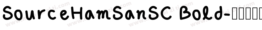 SourceHamSanSC Bold字体转换